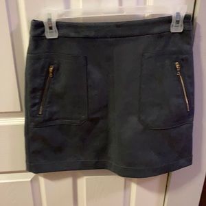 NWT! Loft grey suede skirt with pockets